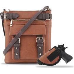 Jessie & James Hannah Concealed Carry Lock and Key Crossbody - Cognac