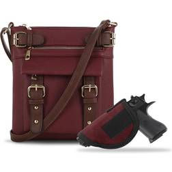 Jessie & James Hannah Concealed Carry Lock and Key Crossbody - Wine