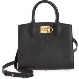 Ferragamo Studio Box Small Bag - Black/Bonbon