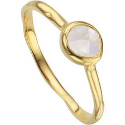 Monica Vinader Gold Siren Stacking Ring Moonstone