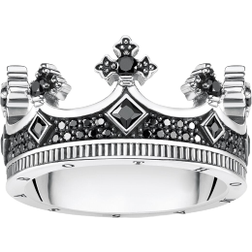 Thomas Sabo Crown Ring - Silver/Black