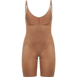 Spanx Thinstincts 2.0 Open-Bust Mid-Thigh Bodysuit - Cafe Au Lait