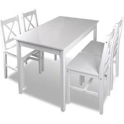 vidaXL Solid Wood Bordgruppe 65x108cm 5stk
