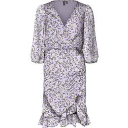 Vero Moda Ruched Minidress - Lavender