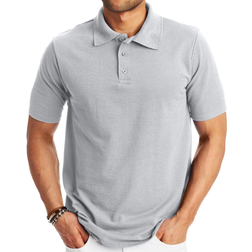 Hanes FreshIQ X-Temp Pique Polo Shirt - Light Steel