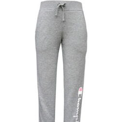 Champion Girl's Script Fleece Jogger Pants - Oxford Heather