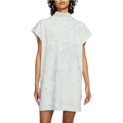 NIKE Sportswear Washed Jersey Dress - Worn Blue/White