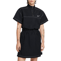 Nike Sportswear Swoosh Woven Dress - Black/White