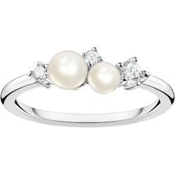 Thomas Sabo Charm Club Ring - Silver/Pearl/Transparent