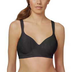 Bali Comfort Revolution Shaping Wireless Smoothing Bra - Black Swirl