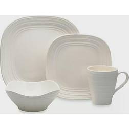 Mikasa Swirl Square Dinner Set 4pcs