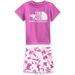 The North Face Infant Cotton Summer Set - Lilac Sachet Pink Turtle Shell Print (NF0A55MJ-5V1)