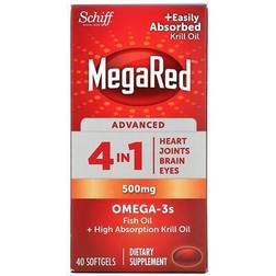 Schiff MegaRed Advanced 4 In 1 Omega-3s 500 mg 40 Softgels