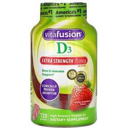 Vitafusion Vitafusion Extra Strength D3 Natural Strawberry 75 mcg 120 Gummies 120 pcs
