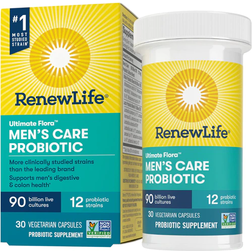 Renew Life Ultimate Flora Men's Care Probiotic 90 Billion- 30 Vegetarian Capsules