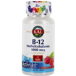 Kal B-12 Methylcobalamin Red Raspberry 1000 mcg 90 Tablets 90