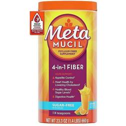 Metamucil 4-In-1 Multi Health Fiber Sugar Free Orange Smooth 23.3 oz