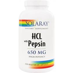 Solaray Betaine HCl 650 mg 250 Vegetarian Capsules