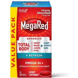 Schiff Schiff MegaRed Advanced Softgels Total Body Refresh Krill Oil Omega 3 500 mg 65 Softgels
