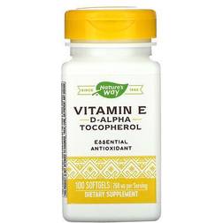 Natures Way Vitamin E D-Alpha Tocopherol 100 Softgels