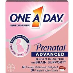 One A Day One-A-Day Women's Prenatal Advanced Multivitamin with Choline 60 Softgels 60 Tablets 120 Count 60 Stk.