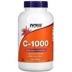 Now Foods C-vitamin C-1000 med Hyben 250 Tabletter