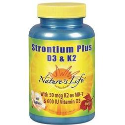 Nature's Life Strontium Plus D3 & K2 60 Tablets