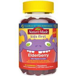 Nature Made Kids First Elderberry Gummies Raspberry 40 Gummies