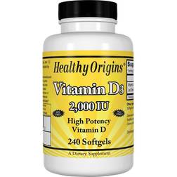 Healthy Origins Vitamin D3 2000 IU 240 Softgels