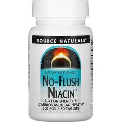 Source Naturals No-Flush Niacin 500 mg 60 Tablets