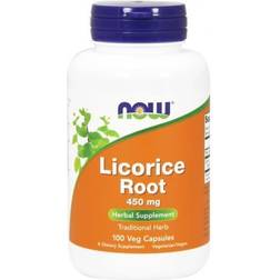 Now Foods Licorice Root 450 mg 100 Capsules 100 pcs