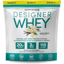 Designer Wellness Designer Protein Natural 100% Whey Protein Powder French Vanilla 4 lbs