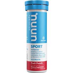 nuun Sport Electrolyte Drink Tablets Fruit Punch 10 Servings