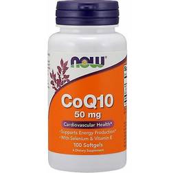 Now Foods CoQ10 50 mg E-vitamin 100 stk