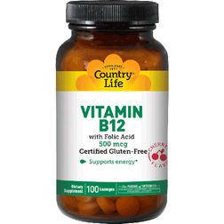 Country Life Vitamin B12 Cherry 500 mcg 100 Lozenges