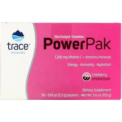 Trace Minerals Research Electrolyte Stamina Power Pak Cranberry 30 Packets