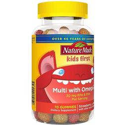 Nature Made Kids First Multivitamin Omega-3 Gummies Strawberry, Lemon & Orange 70.0 ea 90