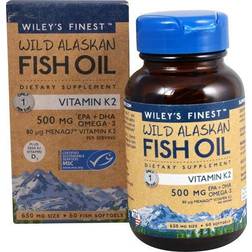Wiley's Finest Wiley's Finest Wild Alaskan Fish Oil Vitamin K2 60 Softgels 60 pcs