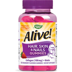 Nature's Way Alive! Hair Skin and Nails Gummies Jordbær 60 stk