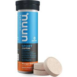 nuun Sport Effervescent Electrolyte Caffeine Supplement Mango Orange 10 Tablets