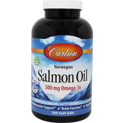 Carlson Labs Norwegian Salmon Oil 500 mg. 300 Softgels