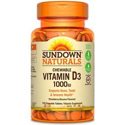 Sundown Naturals Sundown Naturals Chewable Vitamin D3 Strawberry Banana 1000 IU 120 Chewable Tablets