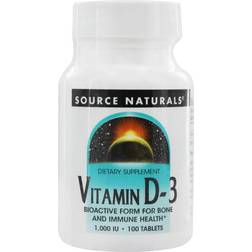 Source Naturals Vitamin D-3 1000 IU 100 Tablets