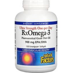 Natural Factors RxOmega-3 Maximum Triple Strength 900 mg 150 Softgels