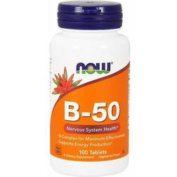 Now Foods Vitamin B-50 100 Tabletter