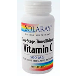 Solaray Vitamin C Timed Release 500 mg 100 Capsules