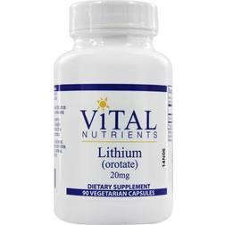 Vital Vital Nutrients Lithium 20 mg 90 Vegetarian Capsules