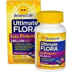 Renew Life Ultimate Flora Kids Probiotic, Berry-licious 30 tablets