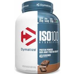 Dymatize ISO100 Hydrolyzed Whey Isolate Protein Powder, Fudge Brownie, 3 lb