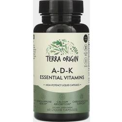 Terra Origin A-D-K Essential Vitamins 60 Liquid Capsules